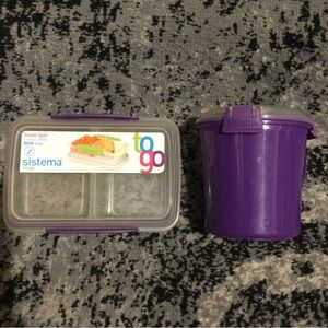 Gently Used Sistema To Go Purple Food Storage Set